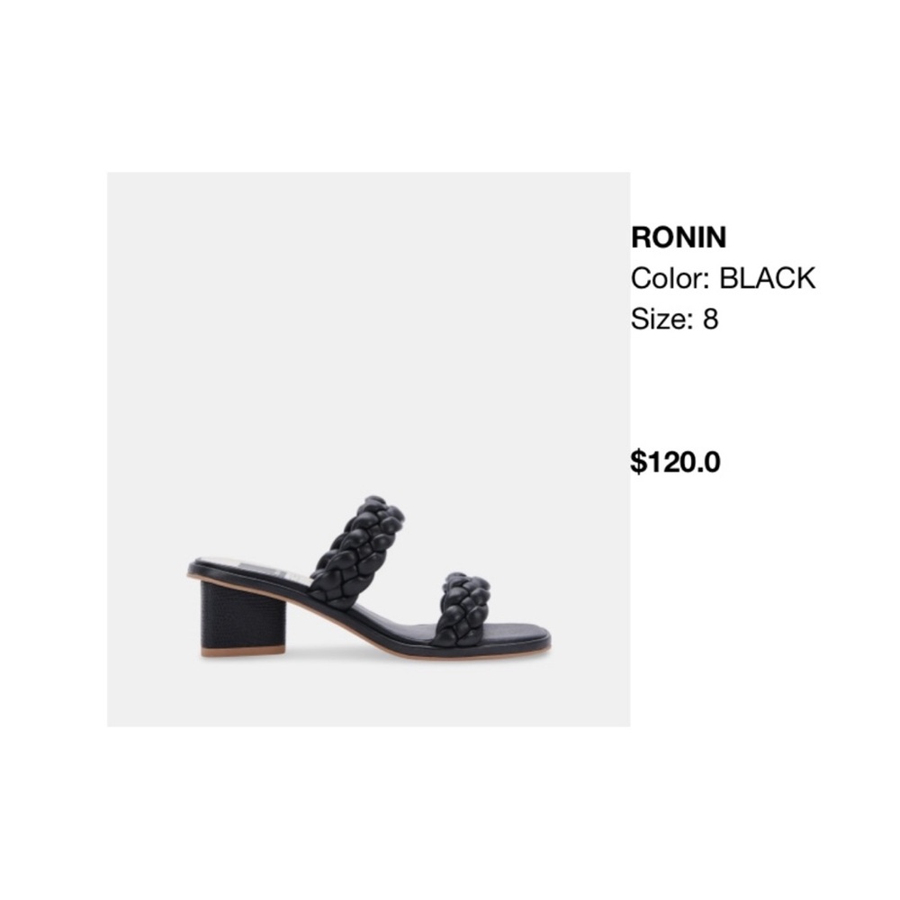 Like new Dolce Vita “Ronin” black braided heel